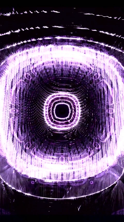 Seamless tunnel video loop with swirling patterns in vibrant violet tones f.. Stock Footage 321571438