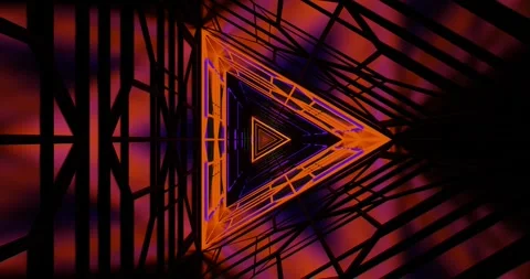 Seamless tunnel video loop with vibrant red and green lights for dynamic vi.. Stock Footage 317332255