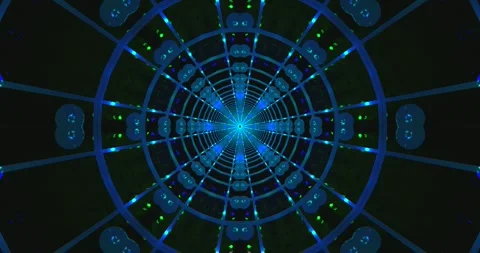 Seamless tunnel video loop with vibrant colors and motion Stock Footage 318175656