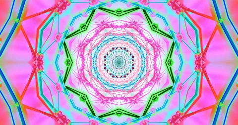 Seamless tunnel video loop with vibrant colors creating a mesmerizing visua.. Stock Footage 318791461