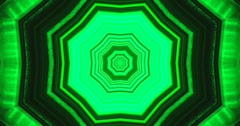 Seamless tunnel video loop with vibrant green patterns creating a mesmerizi.. Video stock 318791702