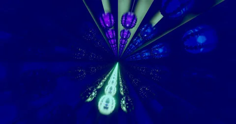 Seamless tunnel video loop with vibrant colors creating a dynamic visual ex.. Stock Footage 319416283