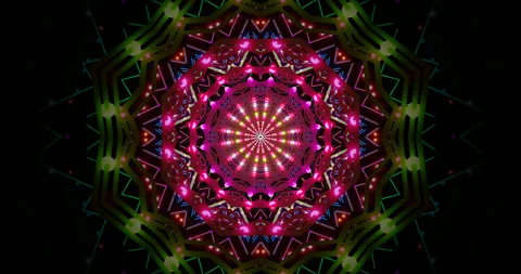 Seamless tunnel video loop with vibrant colors and dynamic patterns for vis.. Stock Footage 319624382