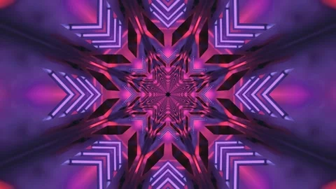 Seamless tunnel video loop with vibrant colors and geometric patterns for a.. Stock Footage 320050409