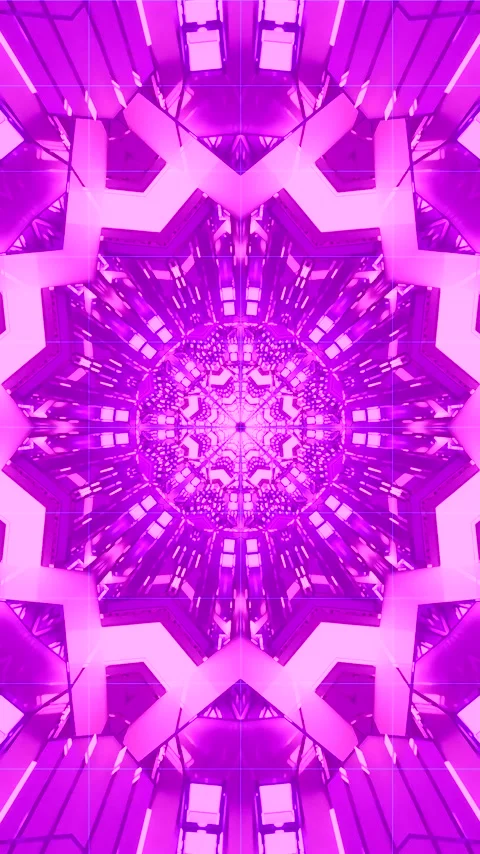 Seamless tunnel video loop with vibrant purple patterns creating a captivat.. Stock Footage 320353231