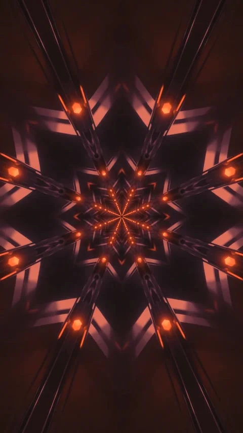 Seamless tunnel video loop with vibrant patterns and colors for immersive s.. Stock Footage 320358517