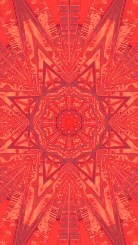 Seamless tunnel video loop with vibrant red patterns and optical effects fo.. Video stock 321262349