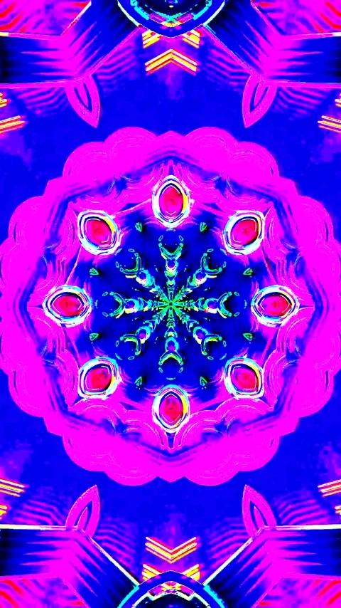 Seamless tunnel video loop with vibrant colors and abstract patterns for im.. Stock Footage 321262959