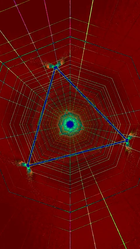 Seamless tunnel video loop in vibrant colors and geometric patterns creatin.. Stock Footage 321264180