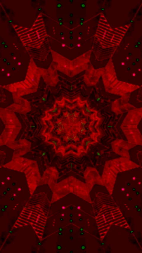 Seamless tunnel video loop with vibrant red patterns creating a mesmerizing.. Stock Footage 321267550