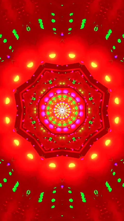 Seamless tunnel video loop with vibrant colors and patterns creating a capt.. Stock Footage 321271172