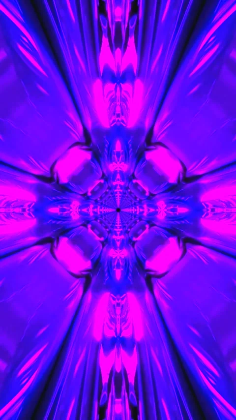 Seamless tunnel video loop with vibrant purple and blue colors creating a d.. Stock Footage 321563647