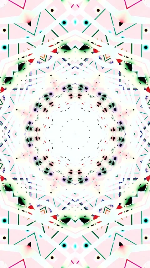 Seamless tunnel video loop with vibrant patterns and colors creating a mesm.. Stock Footage 321563821