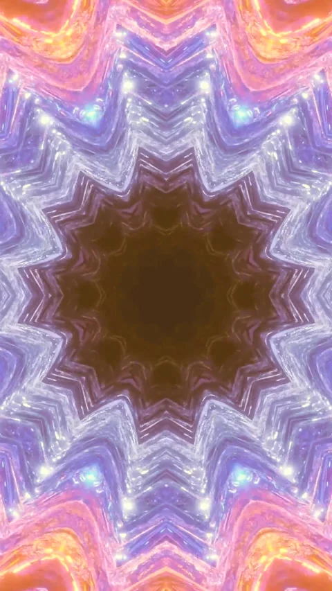 Seamless tunnel video loop with vibrant colors and abstract patterns for me.. Stock Footage 321563933