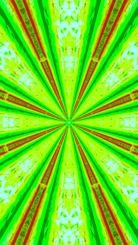 Seamless tunnel video loop with vibrant green and red colors for captivatin.. Stock Footage 321564233