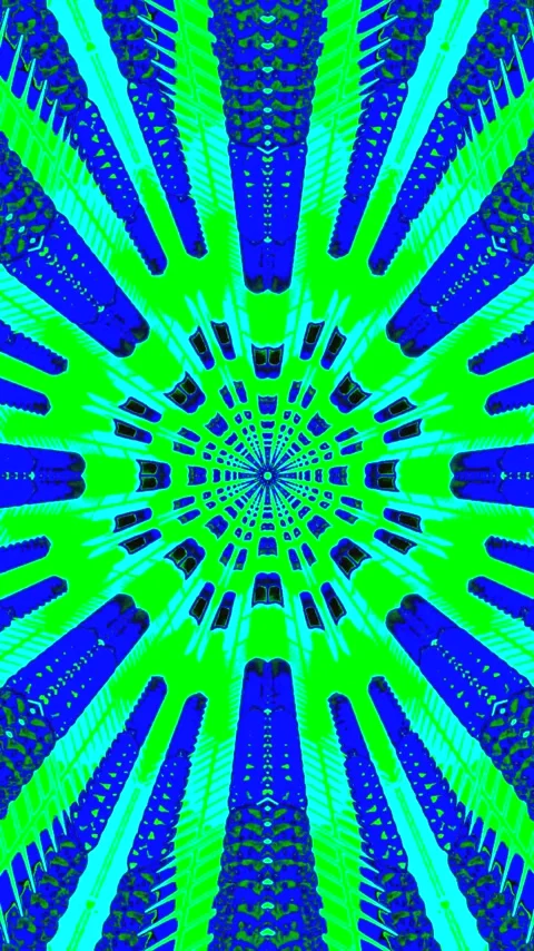 Seamless tunnel video loop with vibrant colors and dynamic patterns creatin.. Stock Footage 321564825