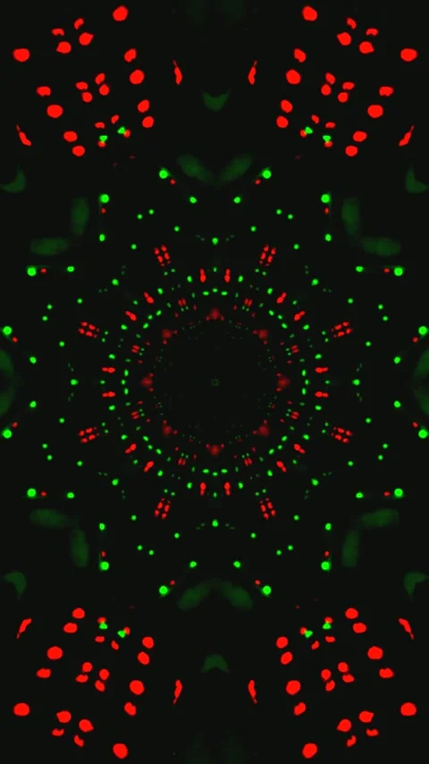 Seamless tunnel video loop with vibrant red and green lights creating a mes.. Stock Footage 321567614