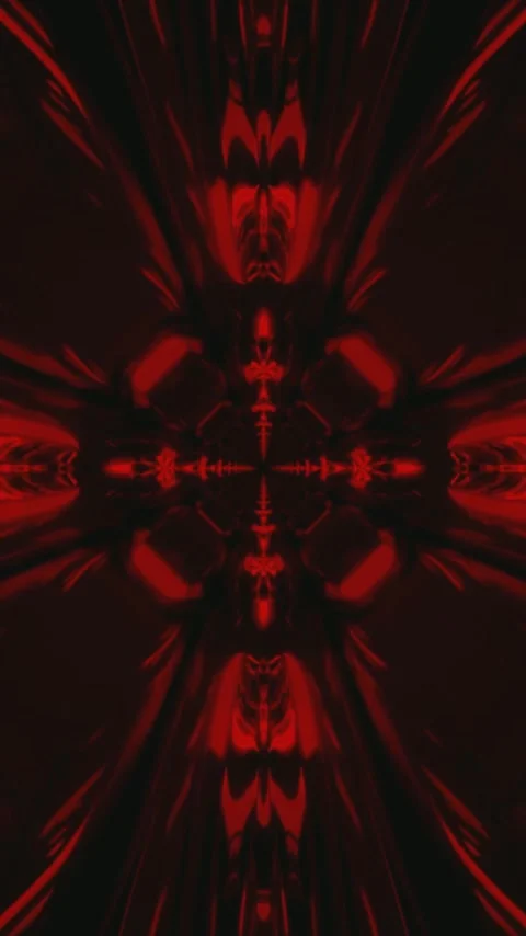 Seamless tunnel video loop with vibrant red abstract patterns for immersive.. Stock Footage 321568064