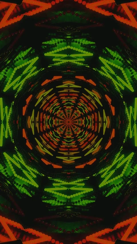 Seamless tunnel video loop with vibrant colors and dynamic patterns for imm.. Video stock 321568125