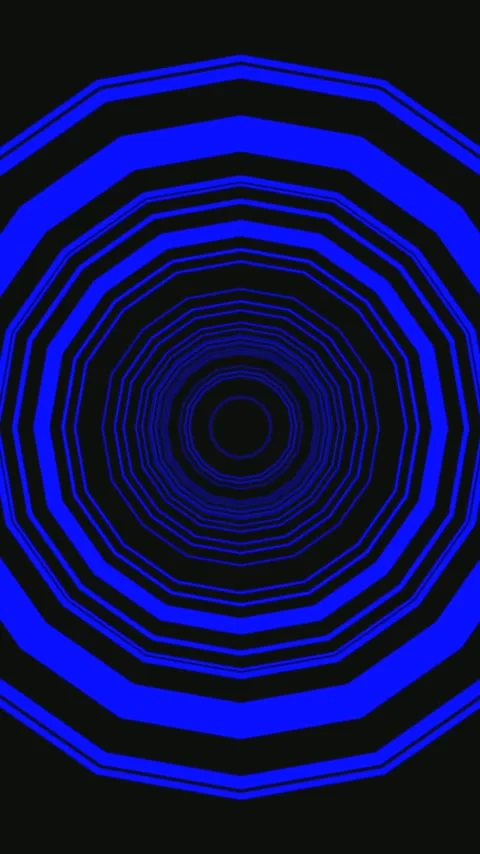 Seamless tunnel video loop with vibrant neon blue lines moving in circular .. Stock Footage 321569901