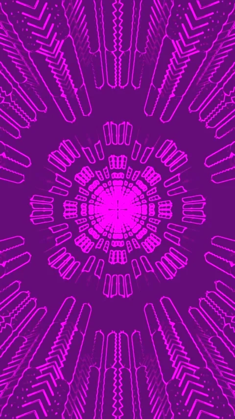 Seamless tunnel video loop with vibrant pink patterns and dynamic motion fo.. Stock Footage 321570329