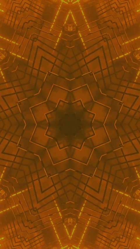 Seamless tunnel video loop with vibrant patterns and glowing lines for mesm.. Stock Footage 321570585