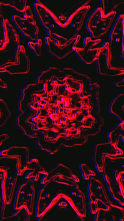 Seamless tunnel video loop with vibrant colors and abstract shapes creating.. Video stock 321571556
