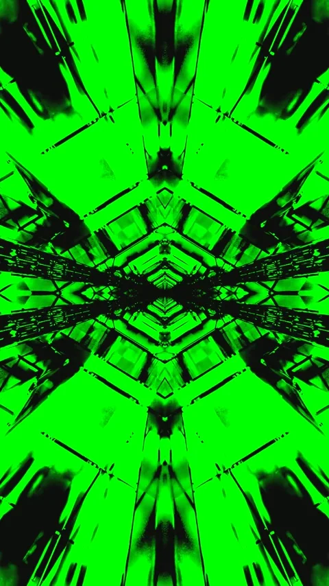 Seamless tunnel video loop with vibrant green color scheme and dynamic patt.. Stock Footage 321572055
