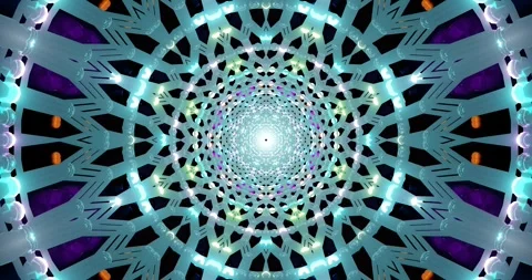 Seamless tunnel video vj loop screensaver with vibrant colors and dynamic p.. Stock Footage 317332893