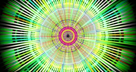 Seamless tunnel video vj loop screensaver featuring vibrant green Stock Footage 317961208