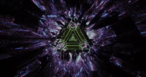 Seamless tunnel video vj loop screensaver in a digital abstract style with .. Stock Footage 318616130