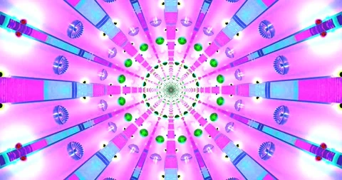 Seamless tunnel video vj loop screensaver creating vibrant and colorful vis.. Stock Footage 319072047