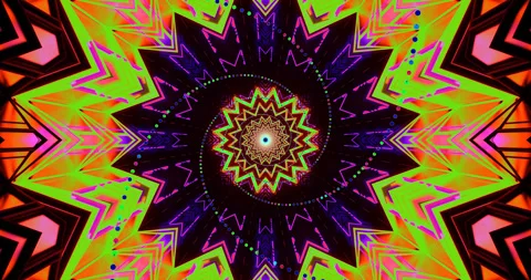 Seamless tunnel video vj loop screensaver with vibrant colors and dynamic p.. Stock Footage 319075845