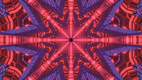 Seamless tunnel video vj loop screensaver with vibrant colors and dynamic p.. Stock Footage 319419795