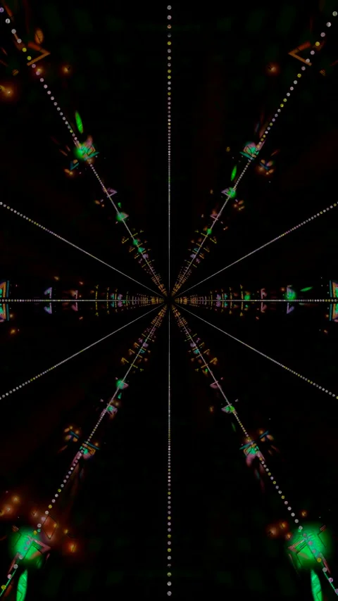 Seamless tunnel video vj loop screensaver with dynamic lights Vídeo Stock 321262321