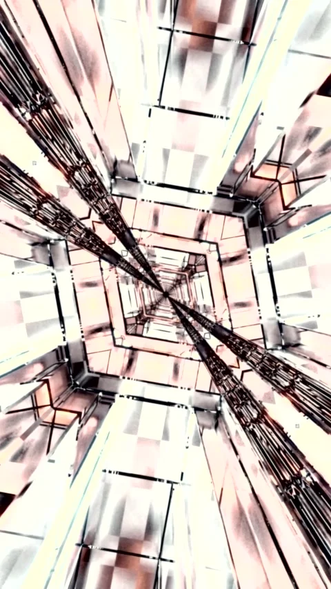 Seamless tunnel video vj loop screensaver with dynamic visual effects Stock Footage 321262735