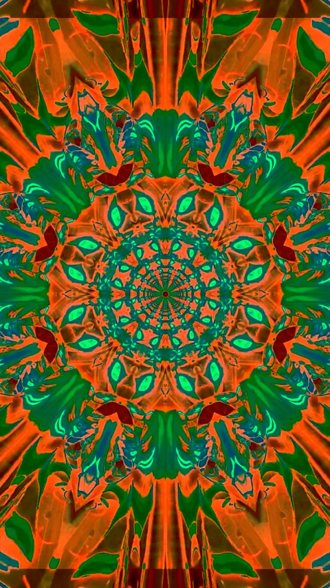 Seamless tunnel video vj loop screensaver features vibrant colors and intri.. Stock Footage 321264253