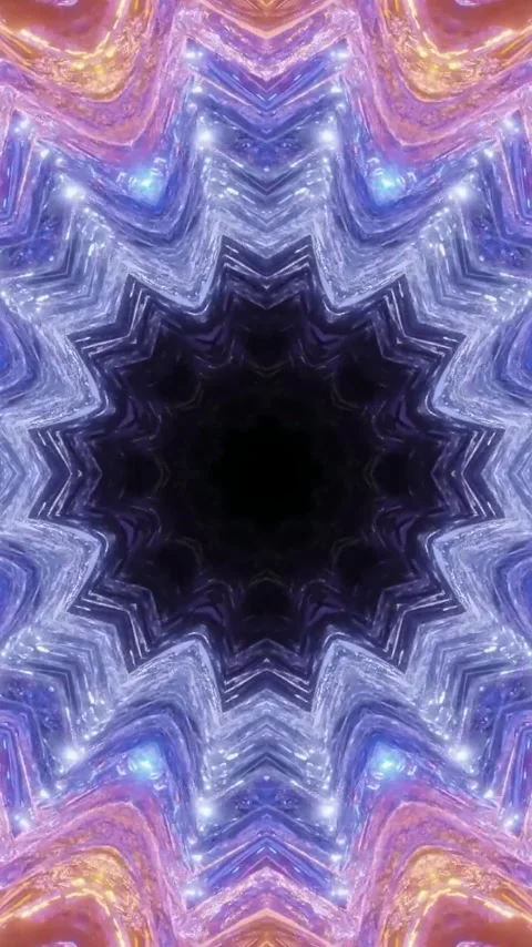 Seamless tunnel video vj loop screensaver creating mesmerizing optical effect Stock Footage 321264497