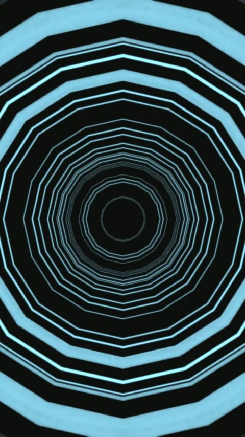Seamless tunnel video vj loop screensaver with dynamic light patterns and f.. Video stock 321265096