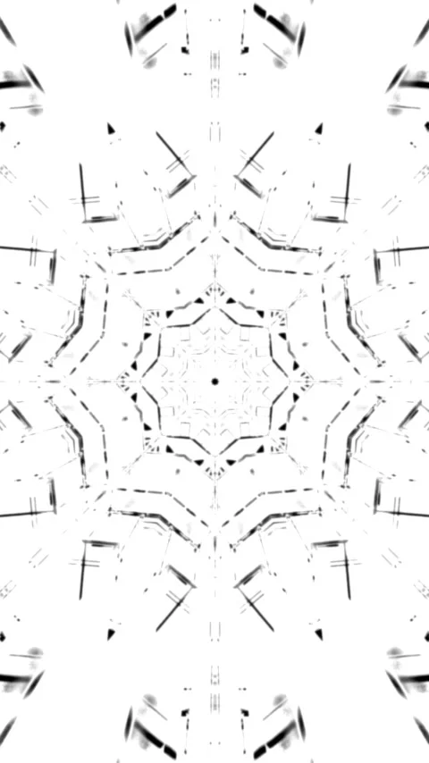 Seamless tunnel video vj loop screensaver with intricate black and white pa.. Stock Footage 321268112