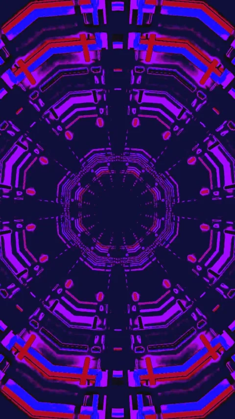 Seamless tunnel video vj loop screensaver with vibrant colors and dynamic p.. Stock Footage 321270359
