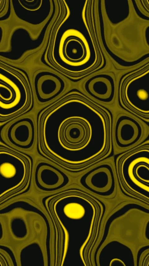 Seamless tunnel video vj loop screensaver with abstract yellow and black pa.. Stock Footage 321270442