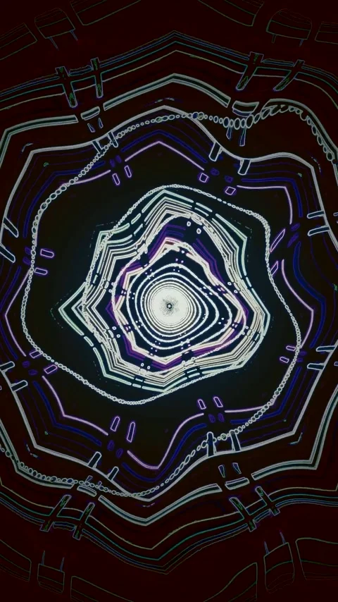 Seamless tunnel video vj loop screensaver creates dynamic visual experience.. Stock Footage 321563815