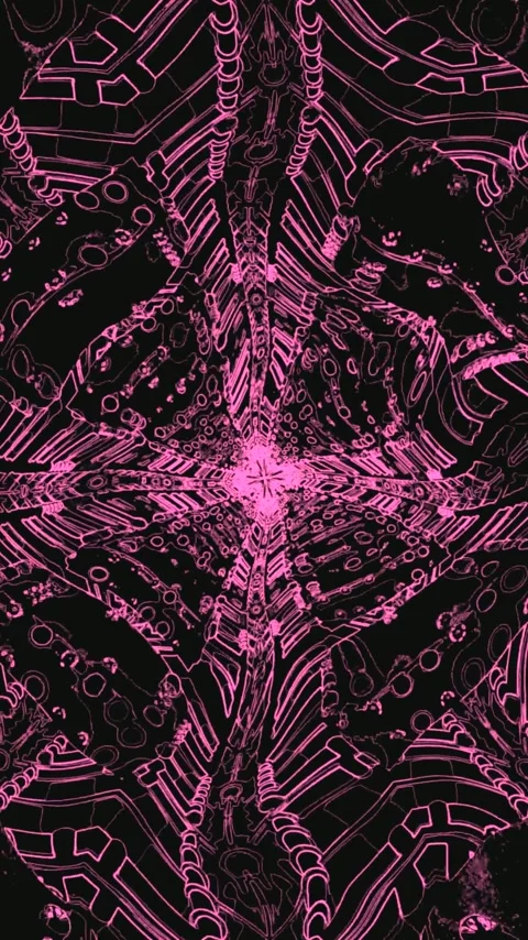 Seamless tunnel video vj loop screensaver displaying vibrant pink abstract .. Stock Footage 321564164