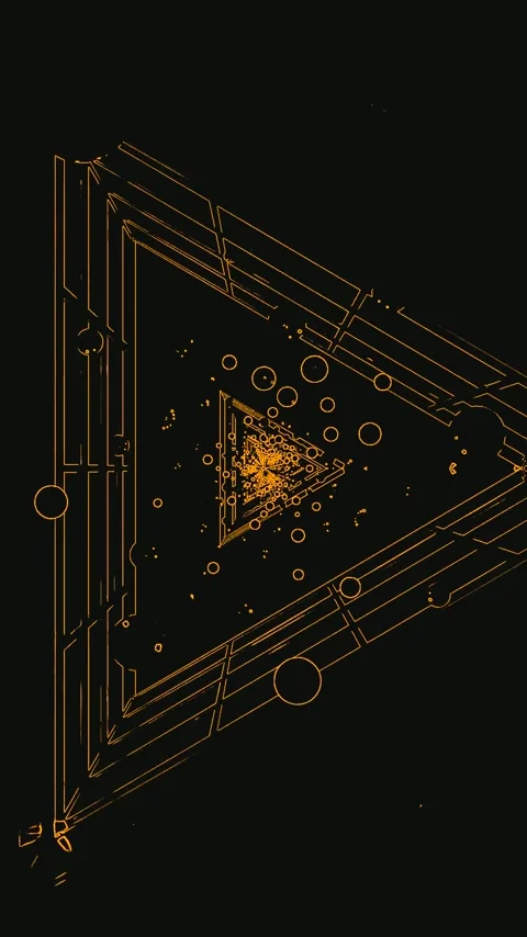 Seamless tunnel video vj loop screensaver with vibrant geometric patterns a.. Stock Footage 321564756