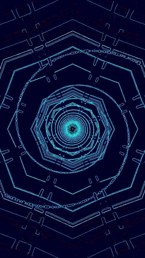 Seamless tunnel video vj loop screensaver with intricate patterns and vibra.. Stock Footage 321565501