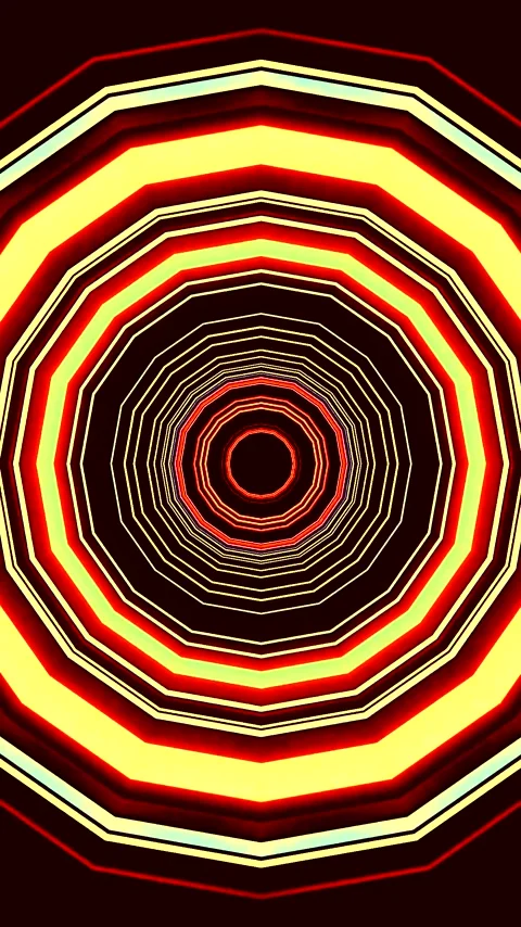 Seamless tunnel video vj loop screensaver creating vibrant geometric patter.. Stock Footage 321565709