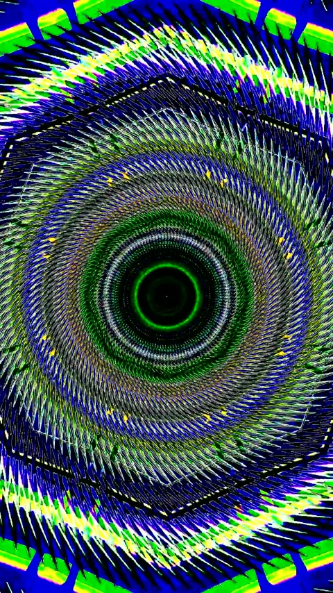 Seamless tunnel video vj loop screensaver with vibrant colors and intricate.. Stock-Footage 321565809