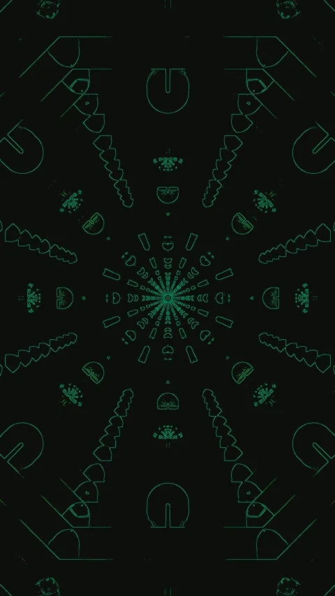 Seamless tunnel video vj loop screensaver with abstract patterns and vibran.. Stock Footage 321566499