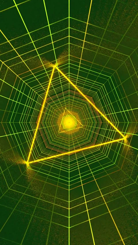 Seamless tunnel video vj loop displays vibrant shapes and colors for captiv.. Stock Footage 321571886